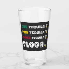 Funny One Tequila Two Tequila Three Tequila Golv Glaskopp