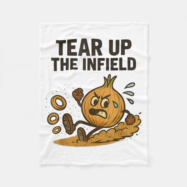 Funny Onion Rings Baseball Base Infield Glove Soft Fleecefilt (Framsidan)