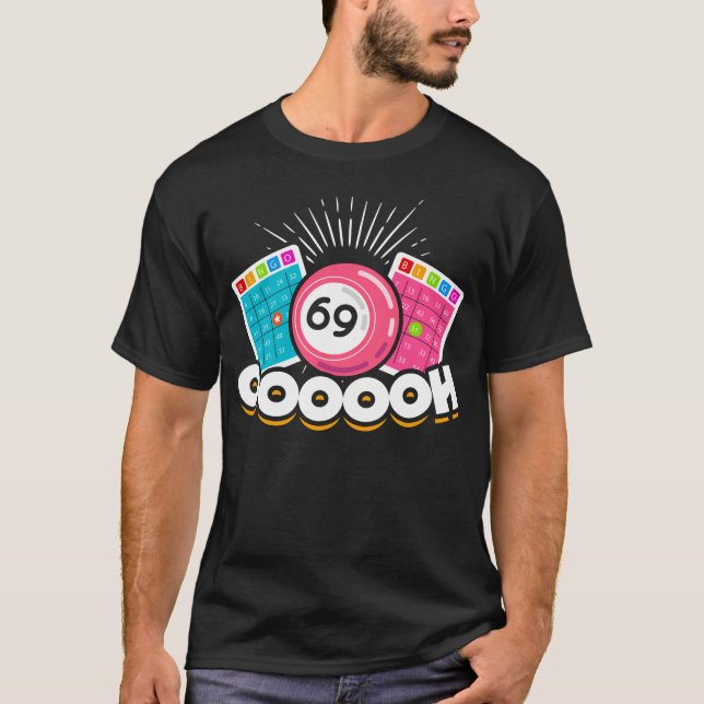 Funny Oooh 69 Queen Bingo Fläkt HBT T T Shirt (Framsida)