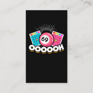 Funny Oooh 69 Queen Bingo Fläkt HBT T Visitkort
