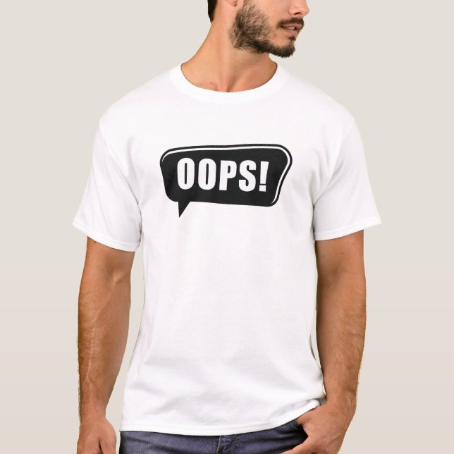 Funny Oops T Shirt (Framsida)