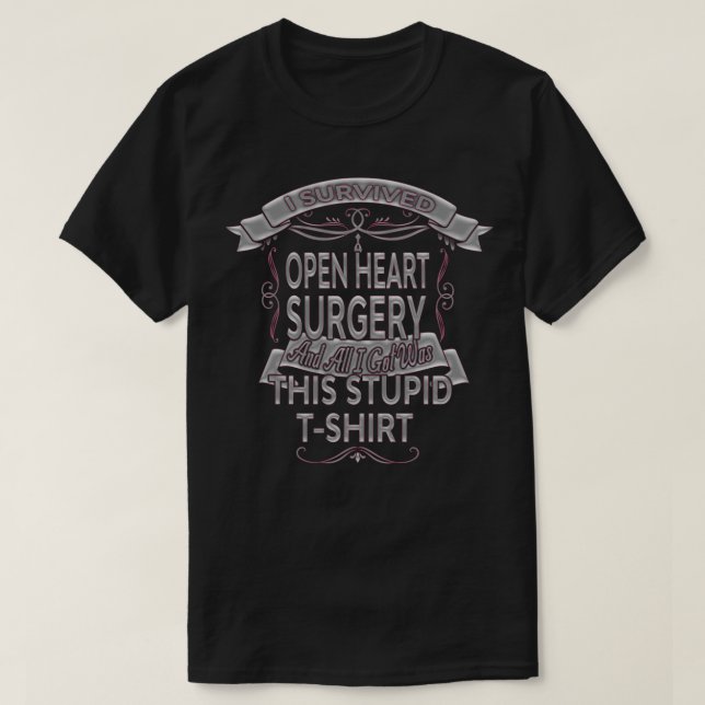 Funny Open Heart - bypass Survivor Survivor Surviv T Shirt (Design framsida)