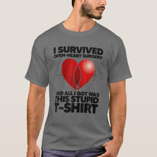 Funny Open Heart kirurgi Art För manar Women Heart T Shirt