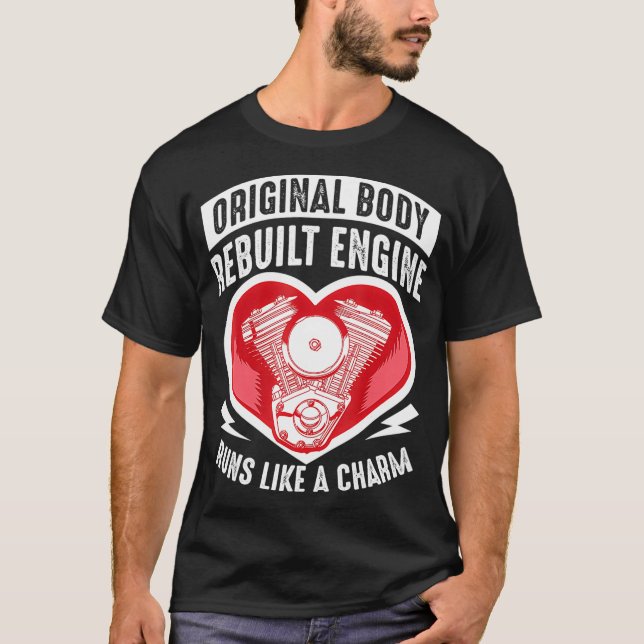 Funny Open Heart Surgery Gift Recovery patient T Shirt (Framsida)