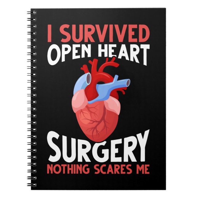 Funny Open Heart Surgery Recovery Anteckningsbok (Framsidan)