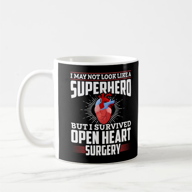 Funny Open Heart Surgery Recovery Kaffemugg (Vänster)