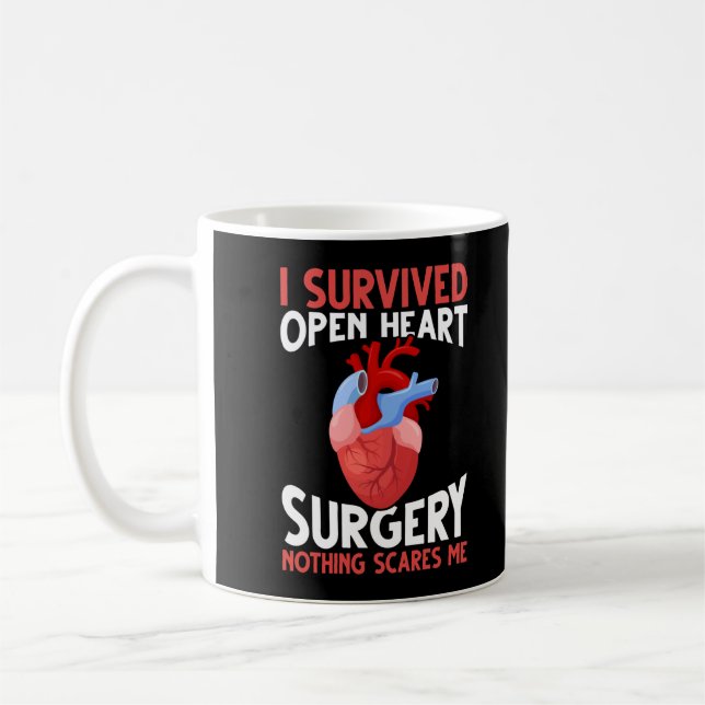 Funny Open Heart Surgery Recovery Kaffemugg (Vänster)