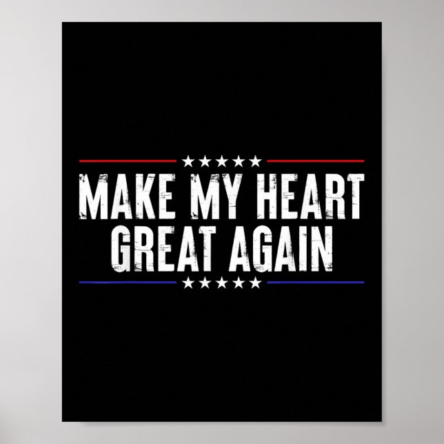 Funny Open Heart Surgery Recovery- made My Heart G Poster (Framsidan)