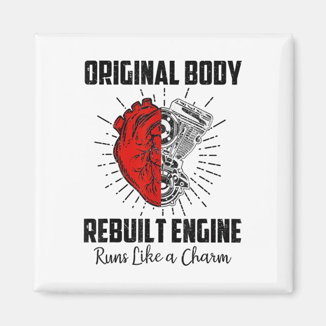 Funny Open Heart Survivor Gifts M Magnet (Framsidan)
