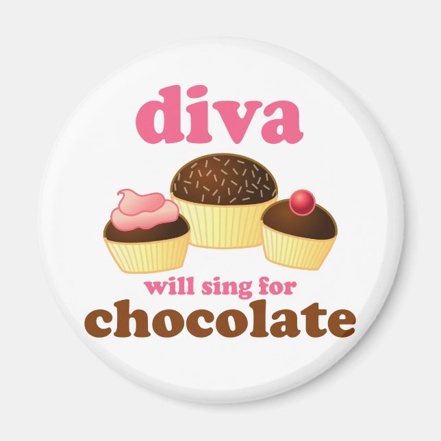 Funny Opera Diva Magnet (Framsidan)