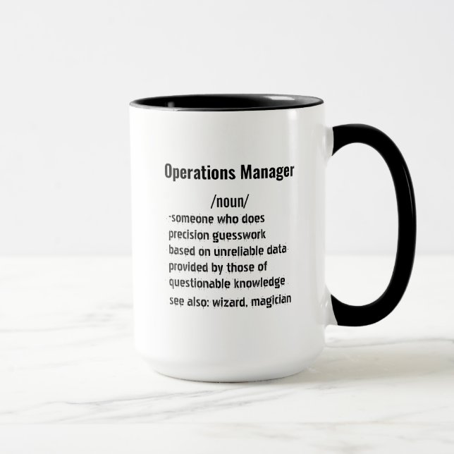 Funny Operations Manager-definitionsgåva Mugg (Höger)
