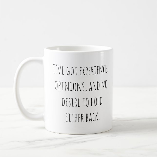 Funny Opinionated Quote Sarcastic Humor Saying Kaffemugg (Vänster)