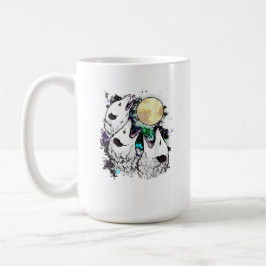 Funny Opossum Moon Cute Screaming Possum Kaffemugg