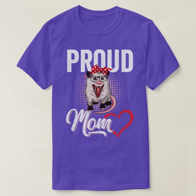 Funny Opossum Proud Mamma Vintage Possum T Shirt (Design framsida)