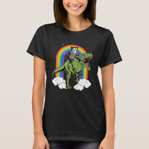 Funny Opossum Riding T-Rex Dinosaur Tyrannosaurus T Shirt