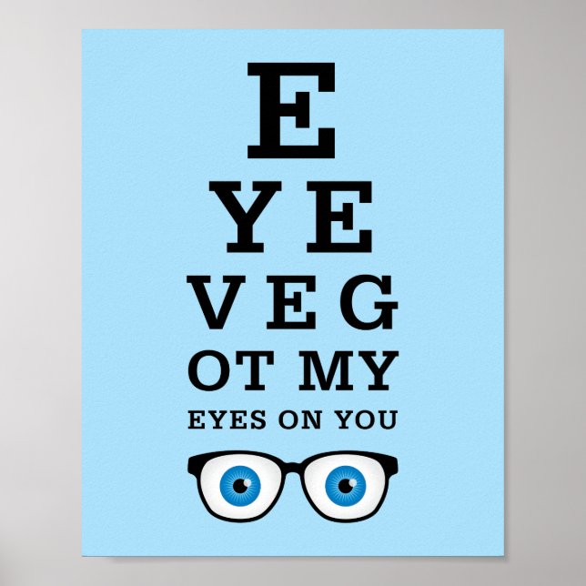 Funny Optician Öga på dig Poster (Framsidan)
