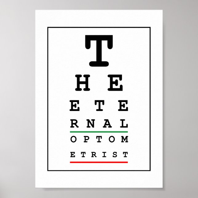 Funny Optician Poster (Framsidan)