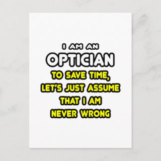Funny Optician T-Shirts and Gifts Vykort