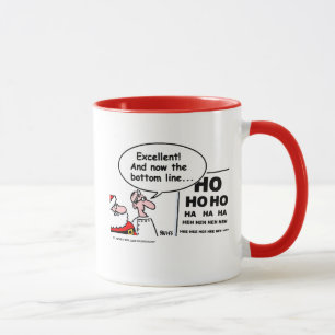 Funny Optometrist Tecknad Jultomten Öga Test Mugg