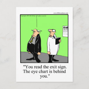 Funny Optometrist-vykort för Tecknad Vykort