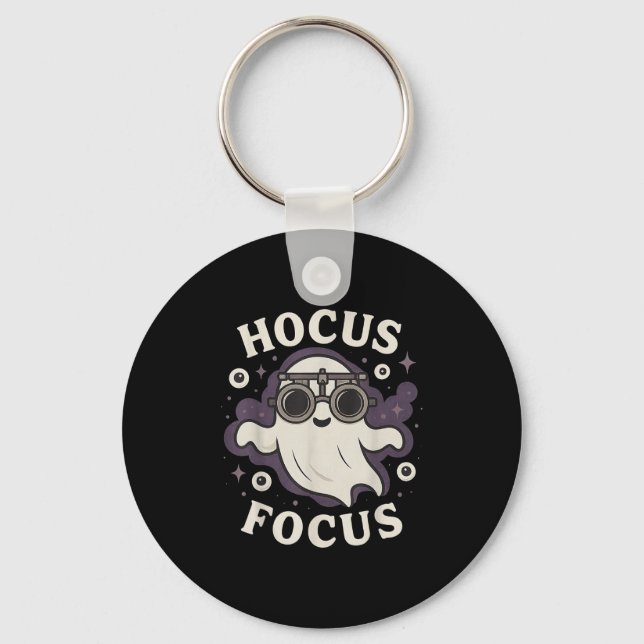 Funny Optometry Hocus Focus Soky Optometrist Hallo Nyckelring (Framsida)