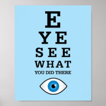 Funny Optometry Pun Öga Se