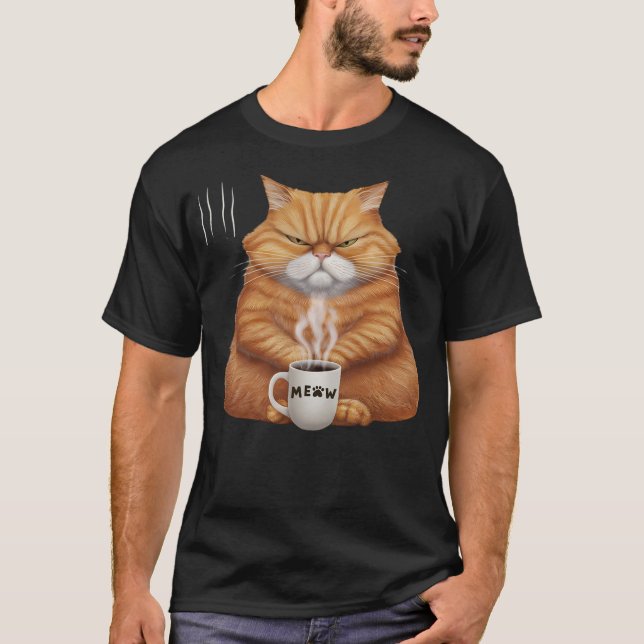 Funny Orange Cat Coffee Tee Meow Meme For Women Me (Framsida)