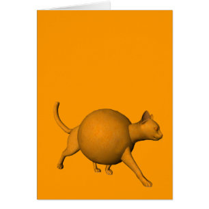 Funny Orange Cat Hälsningskort