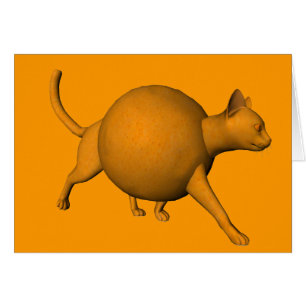 Funny Orange Cat Hälsningskort