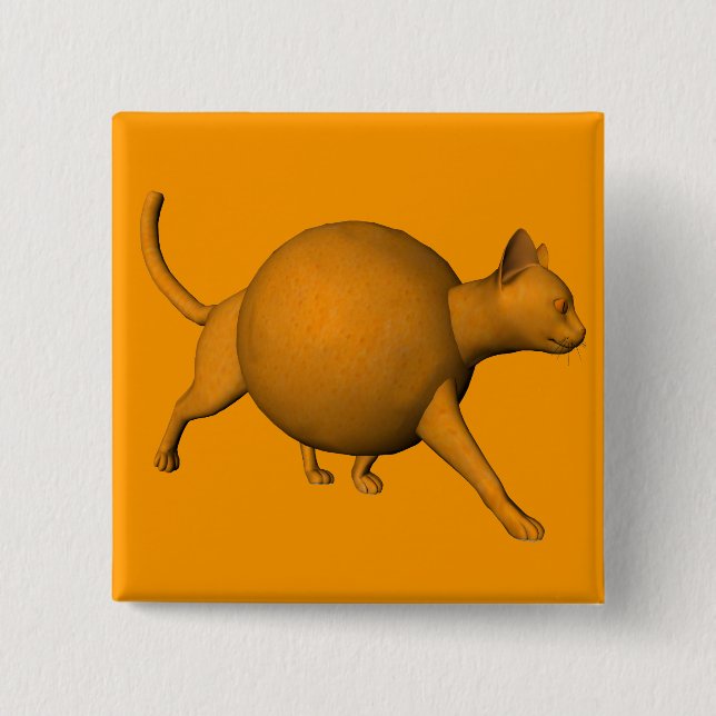 Funny Orange Cat Knapp (Framsida)