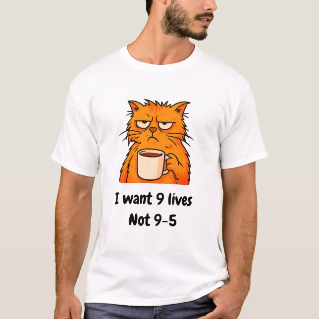 Funny Orange Cat T-shirt (Framsida)