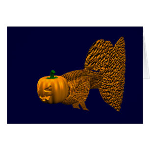 Funny Orange Guppy Hälsningskort