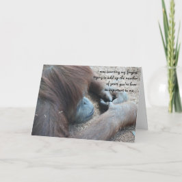 Funny Orangutan Mors dag-kort Kort