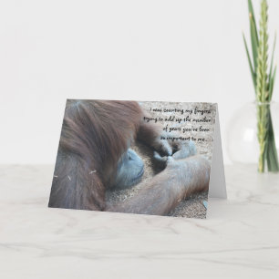 Funny Orangutan Mors dag-kort Kort