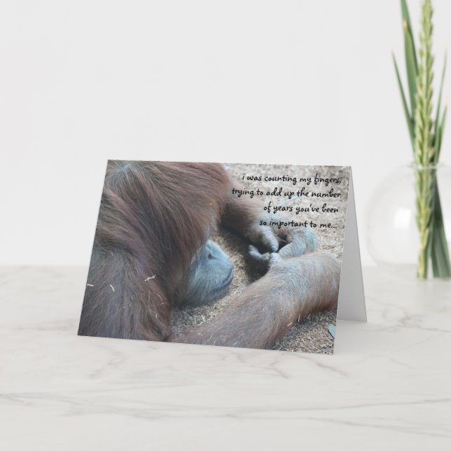 Funny Orangutan Mors dag-kort Kort (Framsida)