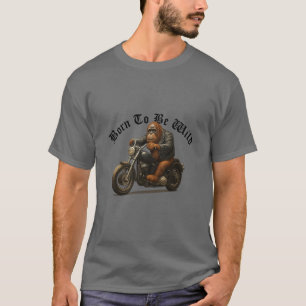 Funny Orangutan på en motorcykel T Shirt