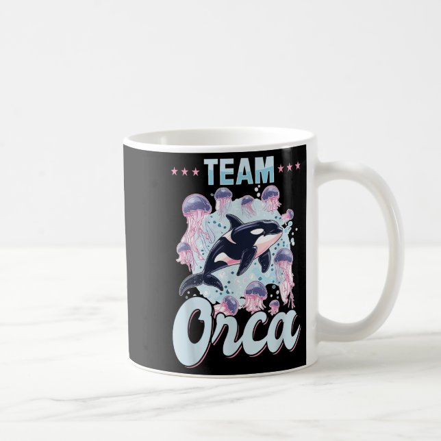 Funny Orca Animal Team Orca Kaffemugg (Höger)