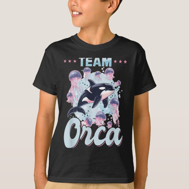 Funny Orca Animal Team Orca T Shirt (Framsida)