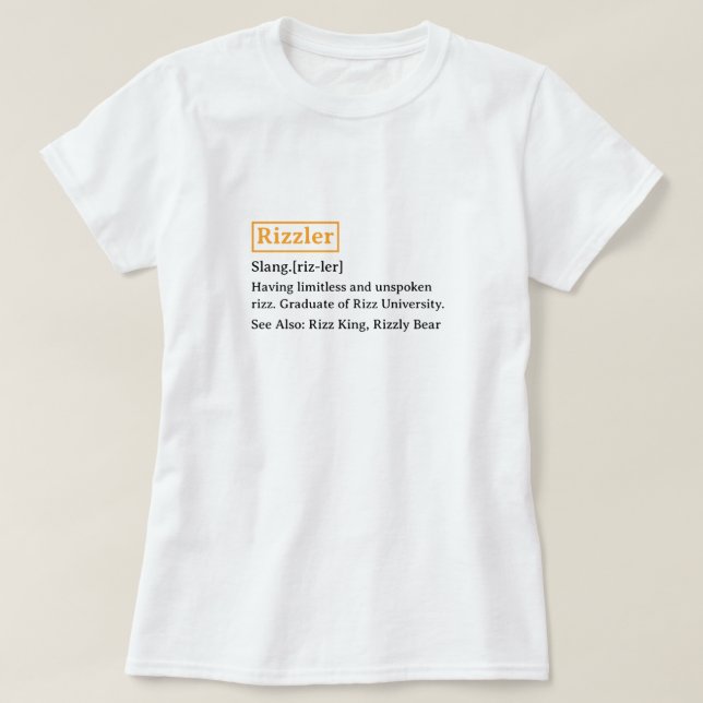 Funny ordlistedefinitionsrizzler t shirt (Design framsida)