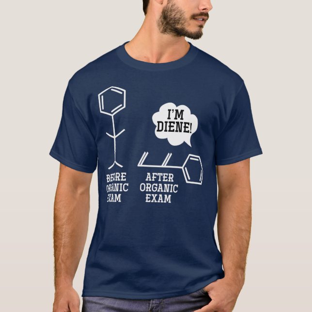 Funny Organic Exam Gift-kemi T Shirt (Framsida)