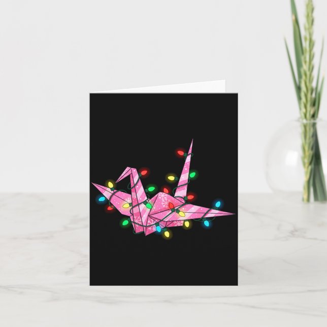 Funny Origami Christmas Graphics Lights Lover  Kort (Framsida)