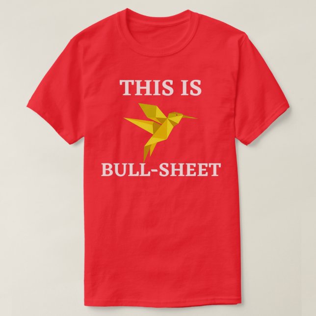 Funny Origami Det här är BullSheet T Shirt (Design framsida)