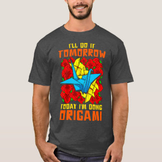 Funny Origami Paper Crane T Shirt