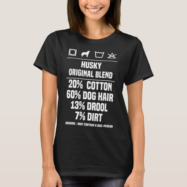 Funny Original Blend Husky Hund Gift T Shirt (Framsida)