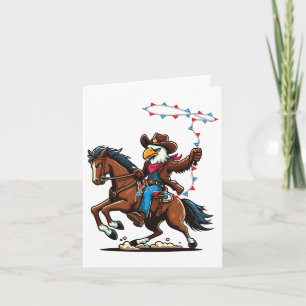 Funny Örn Cowboy Swinging Kort