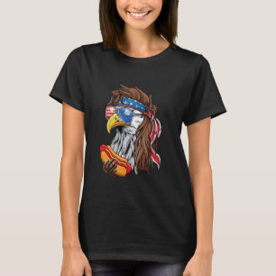 Funny Örn Hotdog American Flagga 4 juli T Shirt