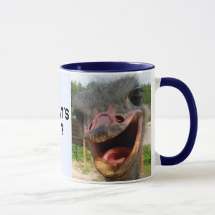 Funny Ostrich Bird Photo What's Up Mugg