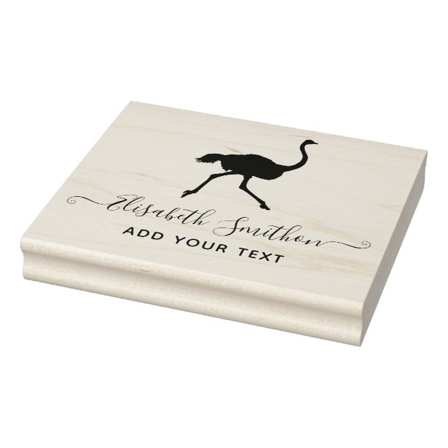 Funny Ostrich Cute Bird Animal Personal Stationery Stämpel (Stämpel)