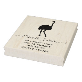 Funny Ostrich Cute Bird Animal Personal Stationery Stämpel