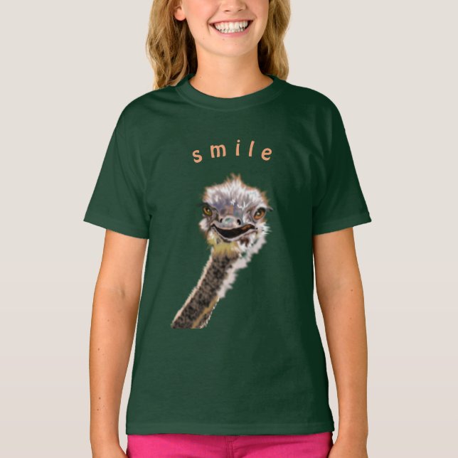 Funny Ostrich T-Shirt (Framsida)